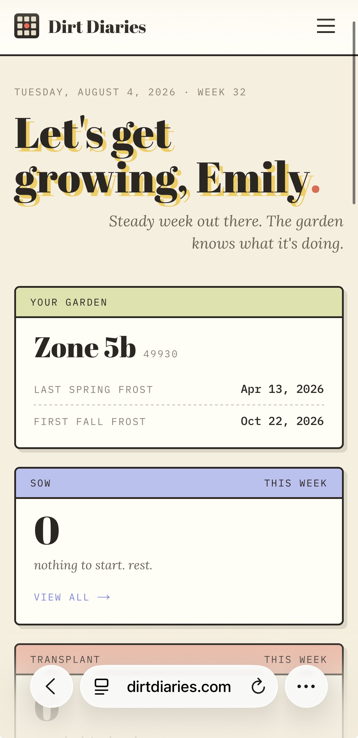 The week, on a phone