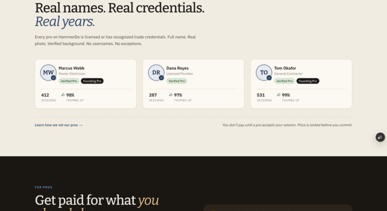 Real names. Real credentials.